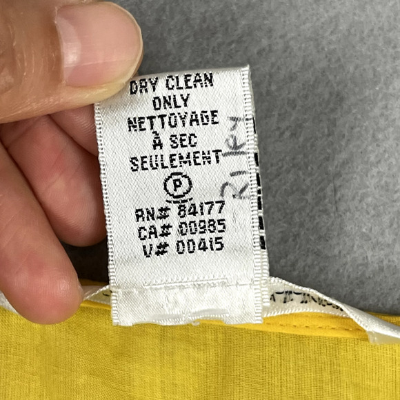 Diane Von Furstenberg Ruffle Top Women 2 Yellow Sleeveless Romantic Feminine DVF - Picture 5 of 13